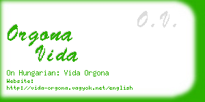 orgona vida business card